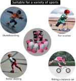 Rodilleras para niños y jóvenes, coderas y muñequeras, 3 en 1, juego de equipo de protección para patinaje en línea, patinaje, patinaje, ciclismo, BMX - Imagen 8