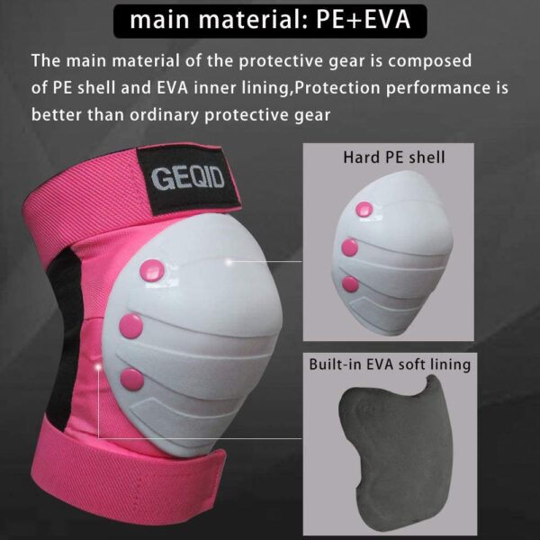 Rodilleras para niños y jóvenes, coderas y muñequeras, 3 en 1, juego de equipo de protección para patinaje en línea, patinaje, patinaje, ciclismo, BMX - Imagen 6