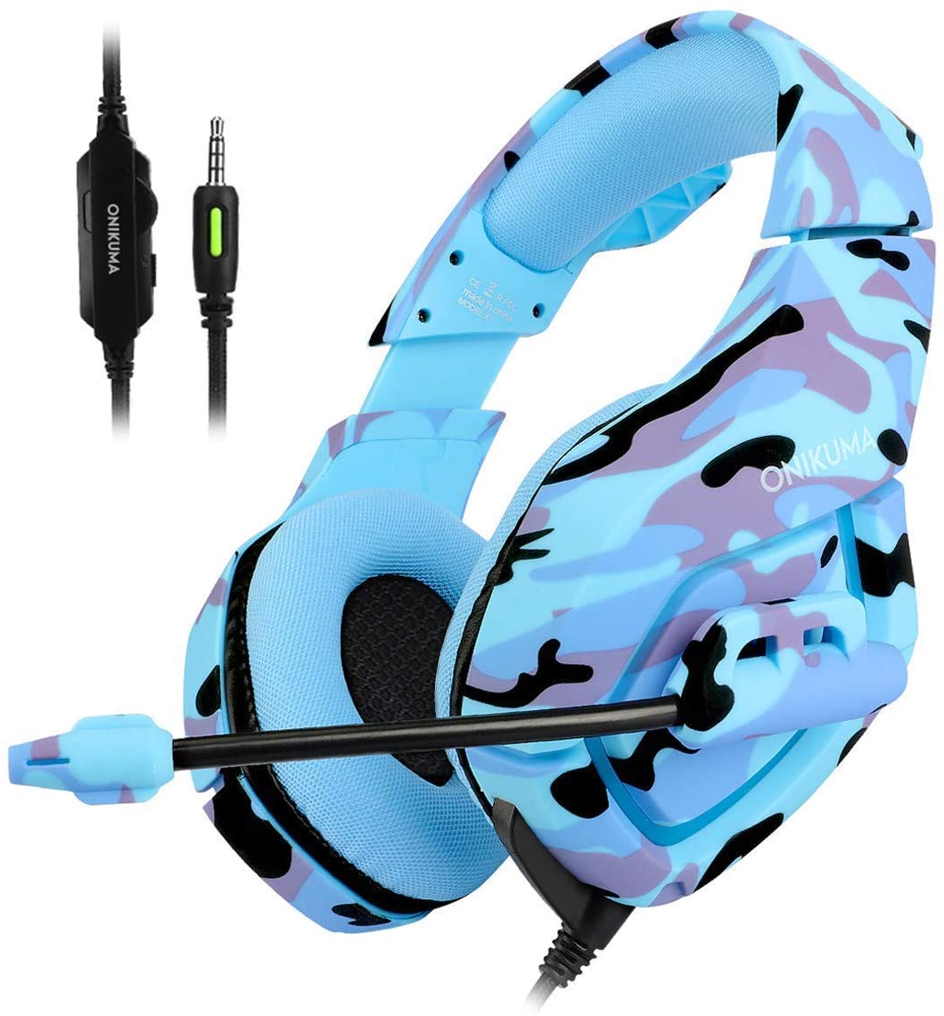 61vXhTyNwJL._AC_SL1200_ Audifonos para juegos PS4 ONIKUMA K1 PC Gamer estéreo con cable y cancelación de ruido, con micrófono, control de volumen para PlayStation 4 Laptop Tablet teléfono móvil - Imagen 1