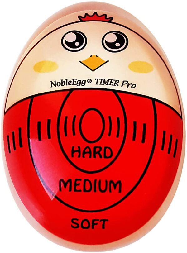 Huevo Tiempo, NobleEgg Temporizador de huevos Pro | Temporizador de huevos duros y suaves que cambia de color cuando se hace | sin BPA, certificado - Imagen 3