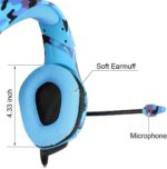 Audifonos para juegos PS4 ONIKUMA K1 PC Gamer estéreo con cable y cancelación de ruido, con micrófono, control de volumen para PlayStation 4 Laptop Tablet teléfono móvil - Imagen 5