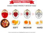 Huevo Tiempo, NobleEgg Temporizador de huevos Pro | Temporizador de huevos duros y suaves que cambia de color cuando se hace | sin BPA, certificado - Imagen 6