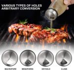 Organizador giratorio de 6 tarros para especias, organizador giratorio para encimera de hierbas y especias con 6 botellas de vidrio (especias no incluidas) - Imagen 4