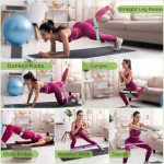 Juego de bandas Profesional de resistencia para tobillo y piernas, bandas de ejercicio para entrenamientos en casa, pilates, yoga, bandas anchas antideslizantes de tela para glúteos - Imagen 9