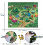 Figura de Dinosaurio TEMI con alfombra de juego y árboles, juego de dinosaurios educativo realista para crear un mundo de dinosaurios incluyendo T-Rex, triceratops, velociraptor, regalos perfectos para niños, niños y niñas - Imagen 2