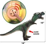 Juguete Dinosaurio Joyin 6 figuras con sonido - realistas educativas de 12 a 14 pulgadas con folleto de dinosaurios - Imagen 3