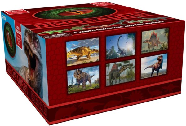 Juguete Dinosaurio Joyin 6 figuras con sonido - realistas educativas de 12 a 14 pulgadas con folleto de dinosaurios - Imagen 2