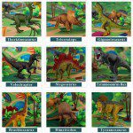 Figura de Dinosaurio TEMI con alfombra de juego y árboles, juego de dinosaurios educativo realista para crear un mundo de dinosaurios incluyendo T-Rex, triceratops, velociraptor, regalos perfectos para niños, niños y niñas - Imagen 5