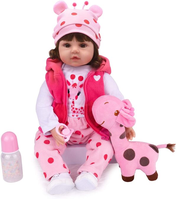 Muñeca de bebé recién nacida de 16 in -Kaydora - , cuerpo suave y pesado, muñeca de silicón hecha a mano realista, 16 pulgadas, Harper - Imagen 7