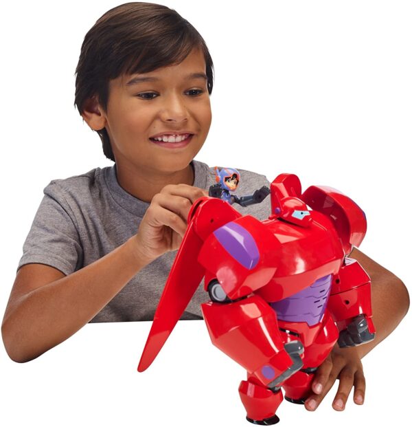 Juguete Big Hero 6:The Series Flame Blast Flying Baymax - Figura de acción de juguete para niños, diseño de cohete - Imagen 6