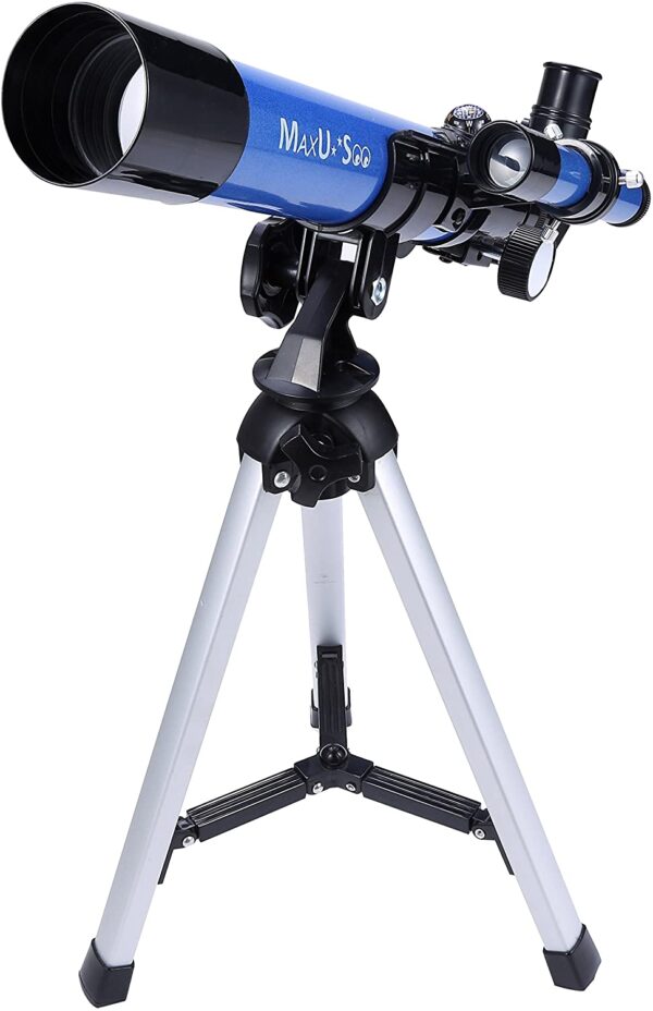 Telescopio para niños (400 x 40 mm), con trípode y buscador de alcance, telescopio portátil para niños y principiantes, alcance de viaje con espejo lunar, mapa de estrellas y luna incluido. - Imagen 7