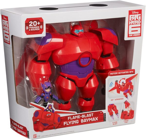 Juguete Big Hero 6:The Series Flame Blast Flying Baymax - Figura de acción de juguete para niños, diseño de cohete - Imagen 8