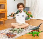 Juguete Dinosaurio Joyin 6 figuras con sonido - realistas educativas de 12 a 14 pulgadas con folleto de dinosaurios - Imagen 7