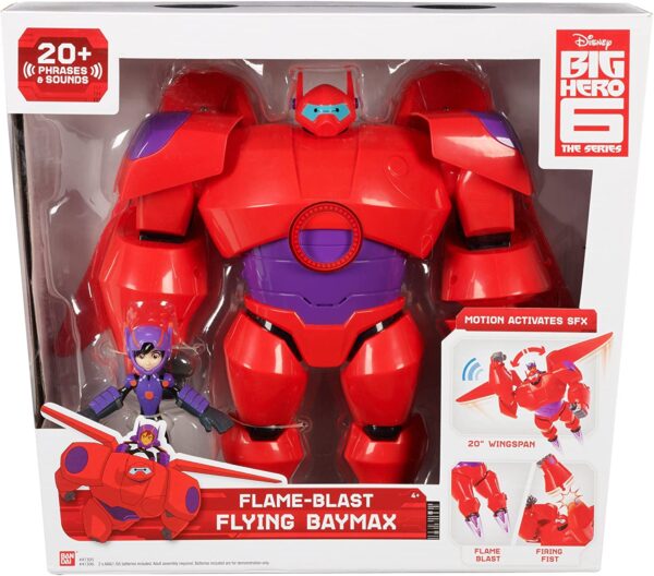 Juguete Big Hero 6:The Series Flame Blast Flying Baymax - Figura de acción de juguete para niños, diseño de cohete - Imagen 9
