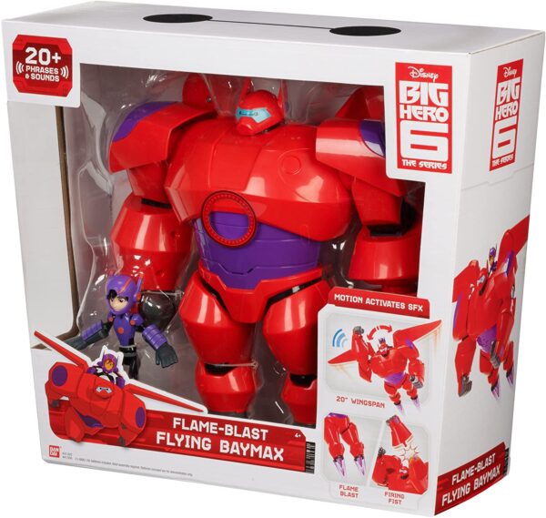 Juguete Big Hero 6:The Series Flame Blast Flying Baymax - Figura de acción de juguete para niños, diseño de cohete - Imagen 7