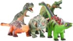 Juguete Dinosaurio Joyin 6 figuras con sonido - realistas educativas de 12 a 14 pulgadas con folleto de dinosaurios - Imagen 6