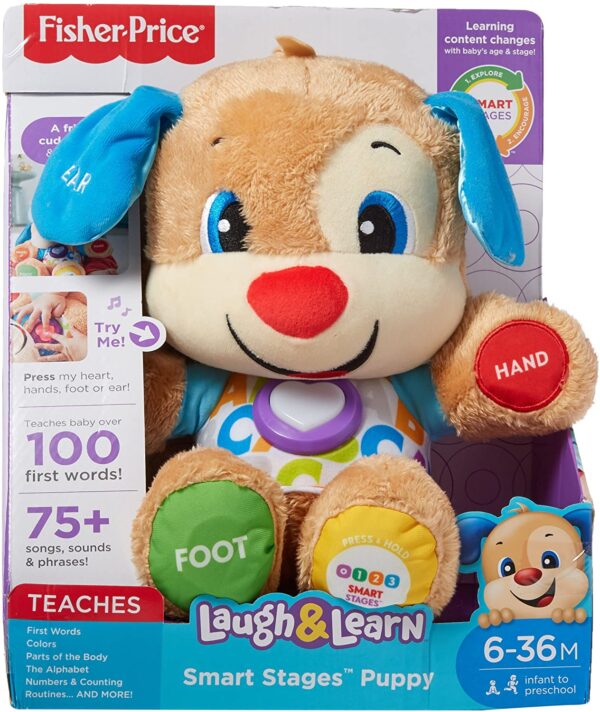 Fisher Price Juguete Peluche Fisher-Price Laugh & Learn Smart Stages Peluche educativo, Perro - Imagen 12