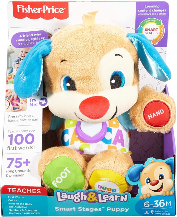 Fisher Price Juguete Peluche Fisher-Price Laugh & Learn Smart Stages Peluche educativo, Perro - Imagen 13