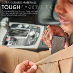 Tarjetero - Cartera con clip de fibra de carbono, cartera de aluminio para tarjeta de crédito con RFID, para hombre, minimalista, delgado soporte de tarjeta de crédito - Imagen 6