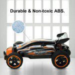 Carro Control de carreras RC, 2.4 Ghz automóvil de control remoto de alta velocidad, 1:18 2WD automóvil de juguete para niños y niñas con dos baterías recargables para automóvil, regalo para niños., Anaranjado - Imagen 6