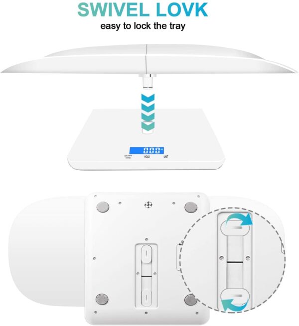 Báscula digital para medir perros y gatos con 3 modos de peso (kg/oz/lb),Mindpet-med  capacidad de 220 libras (lbs) con precisión de 0.35 oz - Imagen 2