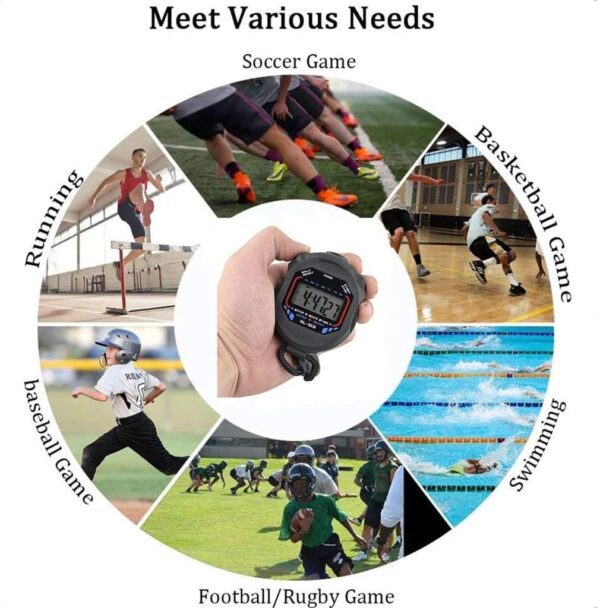 Cronómetro Deportes Digital Handheld multifunción Professional electrónico Cronógrafo - Imagen 2