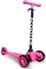 Scooter de aluminio 3 ruedas con Kick nGo, 2 ruedas de giro inclinado, freno de 4 pasos para niños pequeños. - Imagen 4