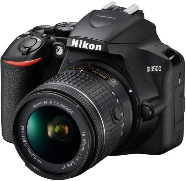 Camara Nikon D3500 Cámara DSLR con AF-P DX 0.709-2.165 in VR y 2.756-11.811 in lente de doble zoom paquete con funda de viaje, lente gran angular, teleobjetivo, juegos de filtros, tarjeta de memoria de 32 GB y accesorios (11 artículos) - Imagen 6
