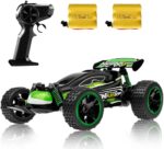 Carro Control RC, 2.4 Ghz automóvil de control remoto de alta velocidad, 1:18 2WD automóvil de juguete para niños y niñas con dos baterías recargables para automóvil, regalo para niños.
