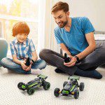 Carro Control RC, 2.4 Ghz automóvil de control remoto de alta velocidad, 1:18 2WD automóvil de juguete para niños y niñas con dos baterías recargables para automóvil, regalo para niños. - Imagen 8