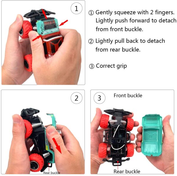 Carro control remoto para niñ@s mini coches RC para niños de 4 a 7 años, color rojo hummer - Imagen 2