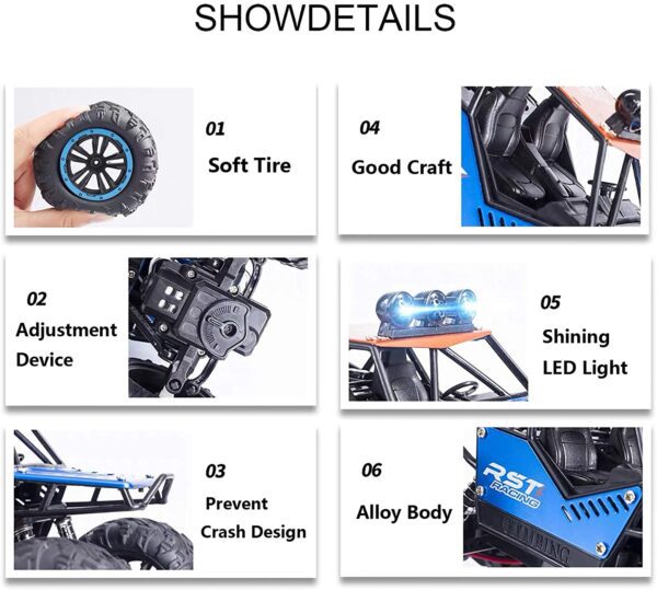 Carro Control Remoto 1:18 RC Car, Bateria recargable, RC para niños. - Imagen 5