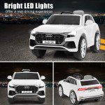 Carro Eléctrico Costzon Ride on Car - Vehículo eléctrico con batería de 12 V con 2 motores, mando a distancia 2,4 G, luces LED, MP3, bocina, música, suspensión de resorte, para niños y niñas (blanco) - Imagen 7