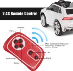 Carro Eléctrico Costzon Ride on Car - Vehículo eléctrico con batería de 12 V con 2 motores, mando a distancia 2,4 G, luces LED, MP3, bocina, música, suspensión de resorte, para niños y niñas (blanco) - Imagen 9