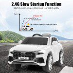 Carro Eléctrico Costzon Ride on Car - Vehículo eléctrico con batería de 12 V con 2 motores, mando a distancia 2,4 G, luces LED, MP3, bocina, música, suspensión de resorte, para niños y niñas (blanco) - Imagen 10