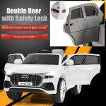 Carro Eléctrico Costzon Ride on Car - Vehículo eléctrico con batería de 12 V con 2 motores, mando a distancia 2,4 G, luces LED, MP3, bocina, música, suspensión de resorte, para niños y niñas (blanco) - Imagen 5