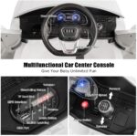 Carro Eléctrico Costzon Ride on Car - Vehículo eléctrico con batería de 12 V con 2 motores, mando a distancia 2,4 G, luces LED, MP3, bocina, música, suspensión de resorte, para niños y niñas (blanco) - Imagen 8