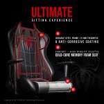 Silla Gamer Marvel Avengers silla de juegos de escritorio, oficina, ordenador, sillas de carreras, reclinable para adultos, juego ergonómico, reclinable, respaldo alto, mecedora de cuero (hombre araña) - Imagen 7