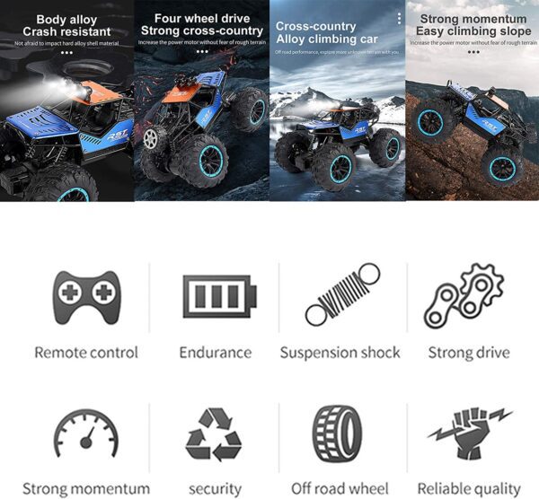 Carro Control Remoto 1:18 RC Car, Bateria recargable, RC para niños. - Imagen 9