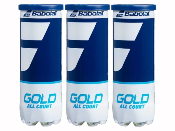 Babolat Gold -3 TUBOS Pelotas de tenis de alto rendimiento para todas las canchas - Imagen 6