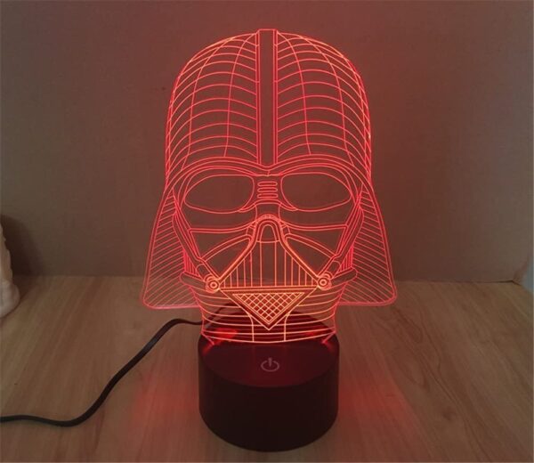 Lámpara de mesa de noche 3D de Darth Vader de Star Wars con luz LED para habitación infantil - Imagen 5
