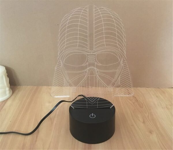 Lámpara de mesa de noche 3D de Darth Vader de Star Wars con luz LED para habitación infantil - Imagen 6