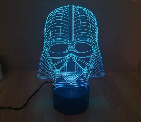 Lámpara de mesa de noche 3D de Darth Vader de Star Wars con luz LED para habitación infantil - Imagen 3