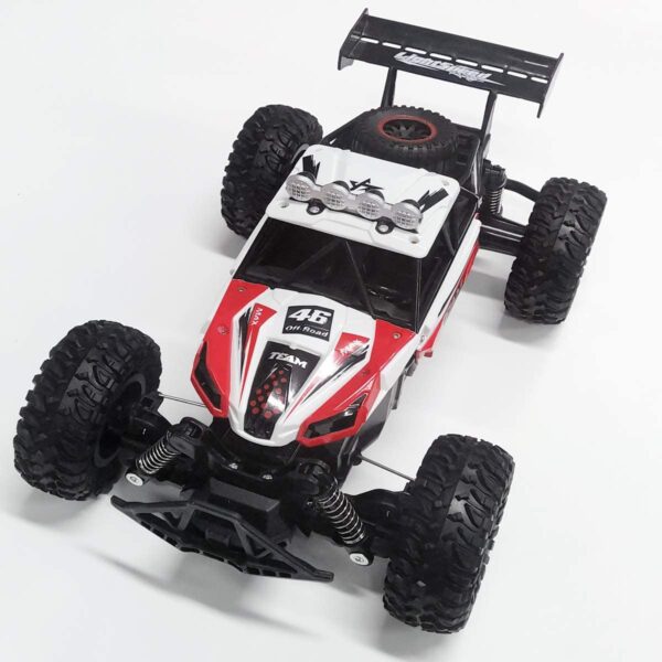 Carro Control RC para niños 1/14 – Rynal coche de carreras de control remoto rápido, 2.4 Ghz todoterreno camiones RC con 2 baterías - Imagen 2