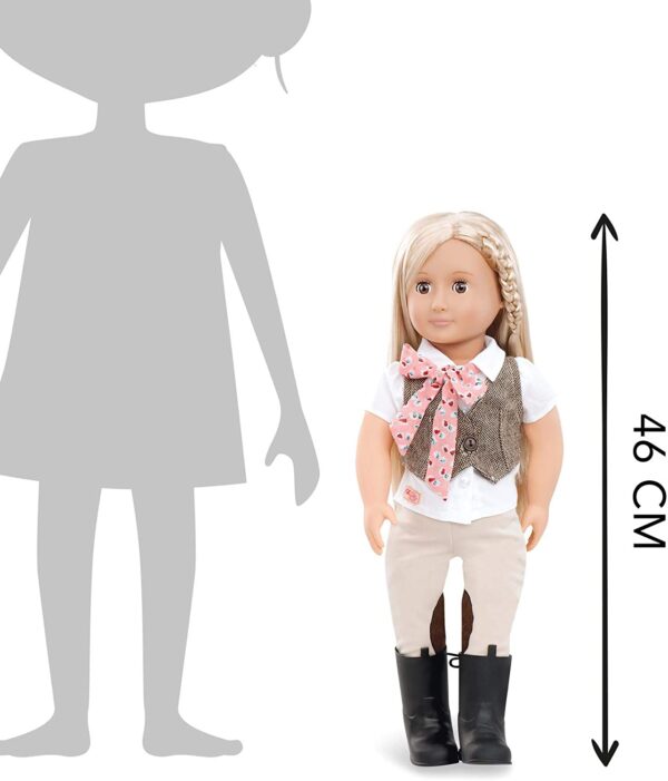 Muñeca de Our Generation Battat- Leah 18" Regular No Posiable Equestrian Equestrian Equestrian Equestrian - para niños de 3 años en adelante - Imagen 4