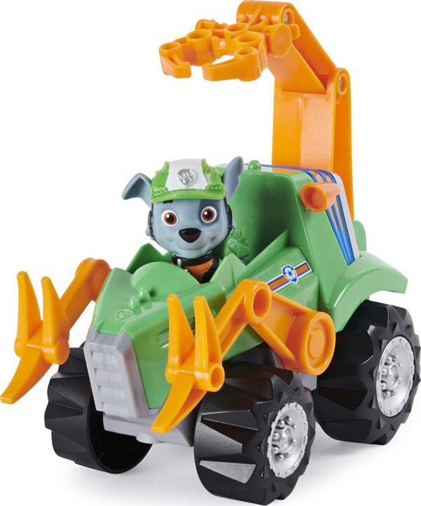 PAW PATROL Juguete de dinosaurio misterioso de Paw Patrol, Dino Rescue Rocky's Deluxe Rev Up - Imagen 2