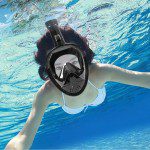 Máscara de esnórquel para niños y adultos -  Anti-fugas Snorkeling Set con soporte desmontable para cámara y máscara de buceo Sistema de respiración de seguridad Dry Top Set plegable - Imagen 7