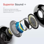 Audifonos inalámbricos IPX7 impermeables, Saimly Bluetooth 5.0 con cancelación de ruido, audífonos estéreo HD inalámbricos, audífonos in-ear de 30 horas de tiempo de reproducción con micrófono integrado, funda de carga portátil - Imagen 3