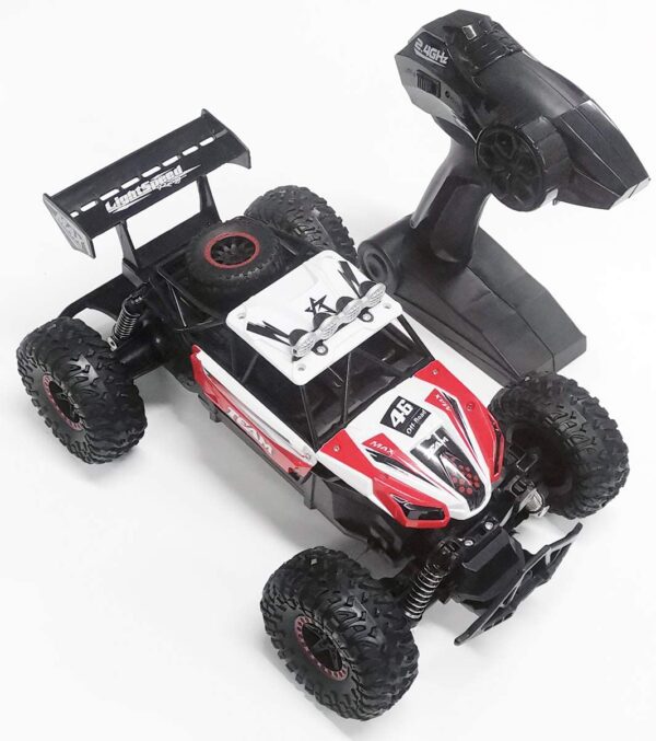 Carro Control RC para niños 1/14 – Rynal coche de carreras de control remoto rápido, 2.4 Ghz todoterreno camiones RC con 2 baterías - Imagen 6