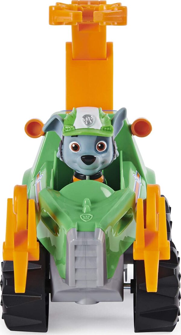 PAW PATROL Juguete de dinosaurio misterioso de Paw Patrol, Dino Rescue Rocky's Deluxe Rev Up - Imagen 3